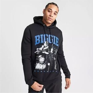 Biggie Smalls SUPPLY & DEMAND JUICY PULLOVER HOODIE Black Size Large Rap BIG‍‍‍